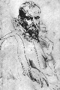 DYCK, Sir Anthony Van, Portrait of Pieter Bruegel the Younger dfg